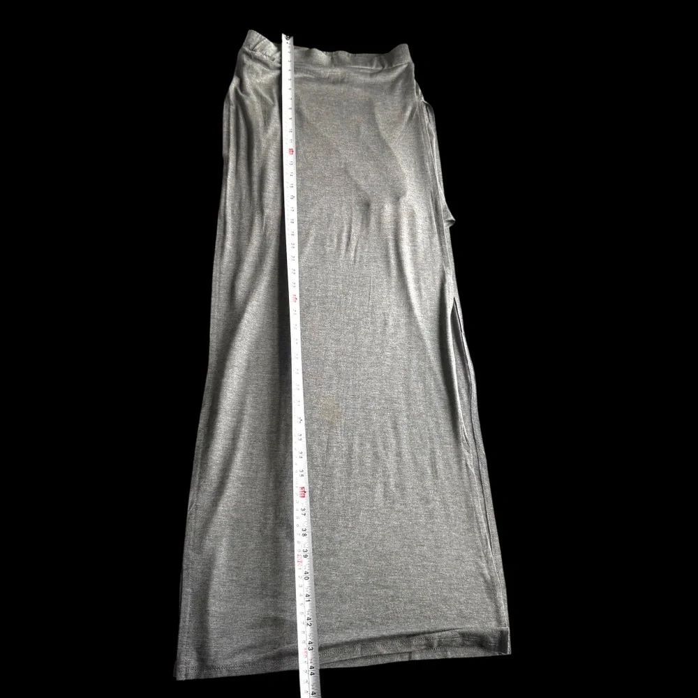 MONO B gray mini skirt maxi panel overlay Size S